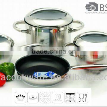 7Pcs Certified by LFGB, FDA 18/8 Stainless Steel Cookware for All Hobs photo-1