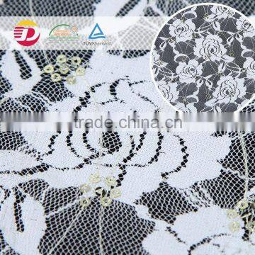 2016 new fancy cheap stretch embroidery sequined designer dress fabrics