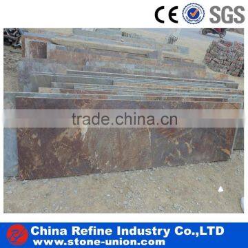 Cheap Chinese Natural Stone Rusty Slate Tile For Flooring