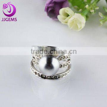 Latest Design Silver Fashion simple design engagement ring