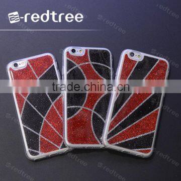 Shinny printing image with glue skin tpu back cover for iphone