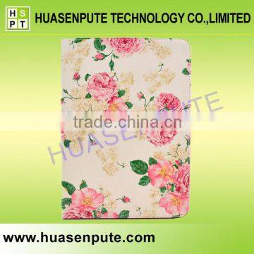 Romantic Rose Flower Stand Case Flip Leather Case for iPad5