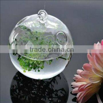 Minimalist Hanging Ball Shaped Glass Vase For Home Decoration