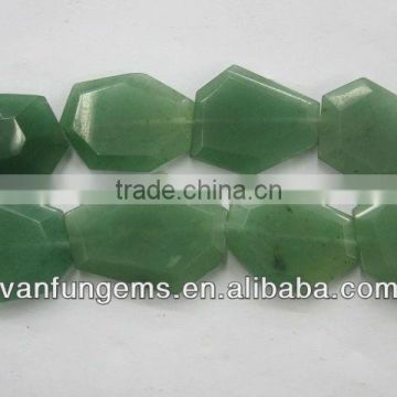 Green aventurine faceted tumble natural stone