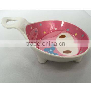 Scoop shape melamine cat feeding bowl