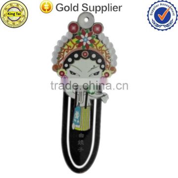 Chinese opera people style colorful metal bookmark