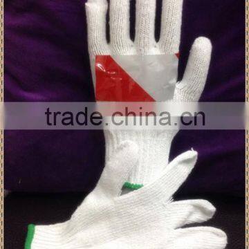 White cotton reflective gloves