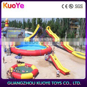 new design inflatable pool with slide, inflatable floating water pool, inflatable pool for beach