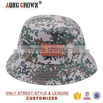 forest camo cotton bucket hat caps custom design