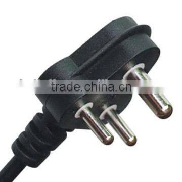 6A 250V South Africa power cord plug with SABS approval