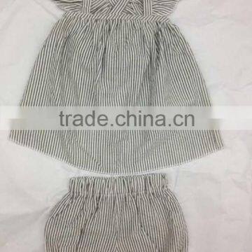 2015 New Design Toddler Girls Boutique Clothing Sets With Woven 100%cotton