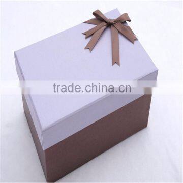 Luxury paper type shoes box square hat box made in China