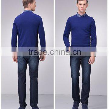 Cotton Basic 4 Pocket Vintage Blue Mens Cultivate One's Morality Denim Jeans With Skinny Legs photo-3