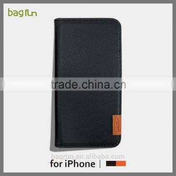 2016 Ultra Slim Mobile Genuine Leather Cover Phone Case for iPhone 6s with Stand Function Case