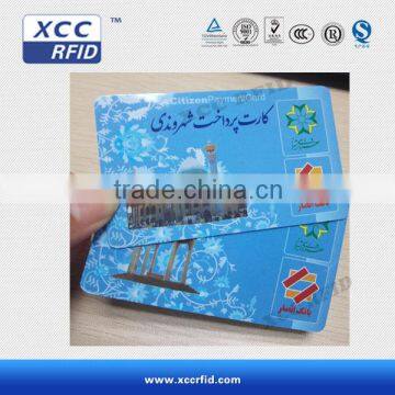 ISO Custom PVC UHF + F08 Dual Chip RFID Card For Two Application