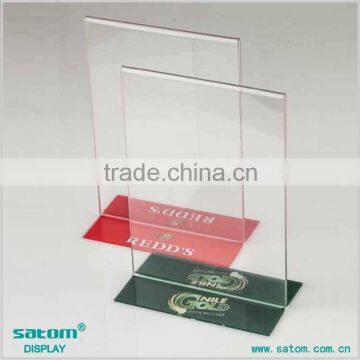 High-Precision Printing Acrylic/Plexiglass/Plastic Menu Holder