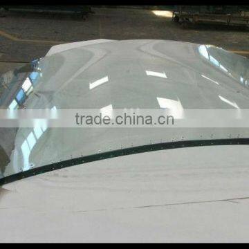 Manufacture laminated curved glass