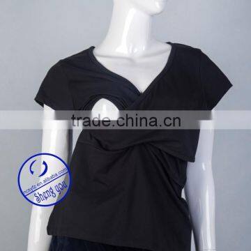 Short Sleeve Breastfeeding Nursing Clothes Nursing Clothes photo-2