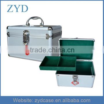 Silver medical case mini practical aluminium first aid kit, 245*155*160mm