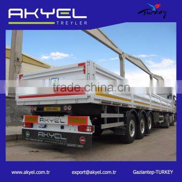 3 axles sidewall / dropside cargo semi trailer