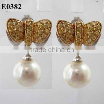 rose gold plated pearl earrings lots