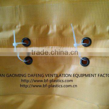 680GSM Fire Resistant Yellow Strong PVC Tunnel Vent Duct With Snap Hooks photo-3