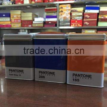 rectangular tin box PANTONE tin box biscuit cookie cracker chocolate candy tin box