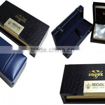 custom high quality luxury leather wooden pen box/pen box wholesale