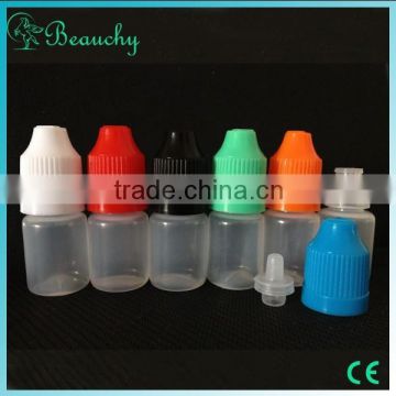 2014 hot sell child safety lock 5ml e-liquid plastic bottles pe bottle for e-liquid