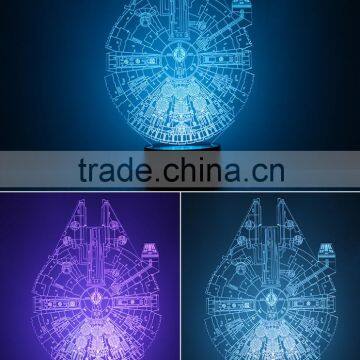 3D LED Night Light Acrylic Colorful Gradient Atmosphere Lamp Novelty Lighting