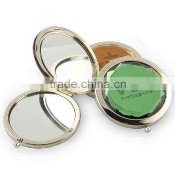 Crystal Compact Round shape for gift Pocket Mirror