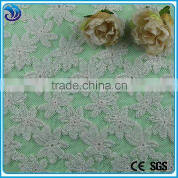 2016 newest nylon net lace embroidery fabric for lady dress