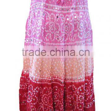 Beach Wear Cotton Long Skirt / Girls Wear Skirt