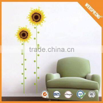 Best sale none-toxic 3d sunflower wall sticker