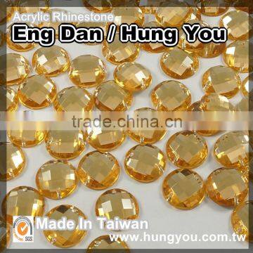 2 Holes Round Shape Rhinestones for Clothes