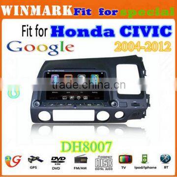 8" HD touch screen car DVD player for Honda CIVIC right GPS USB SD IPOD DVB-T DH8007