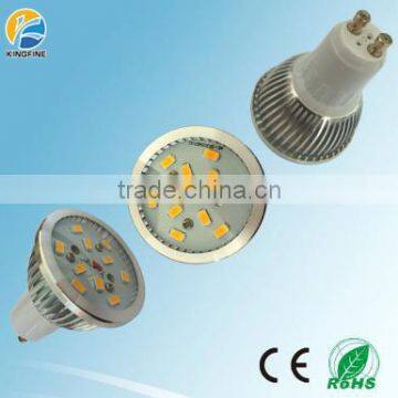 aluminum 10pcs 5630 SMD 500lm 220v 6w gu10 LED Spotlight
