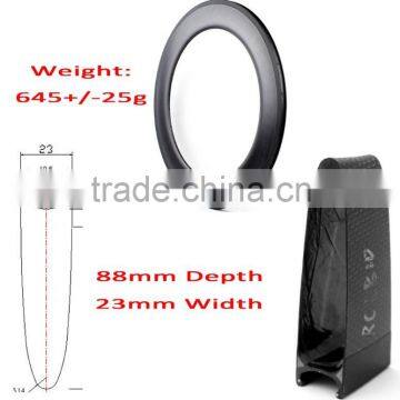 88mm Carbon Bicycle Rim, China Carbon Clincher Rim, 23mm Road Carbon Rim photo-2