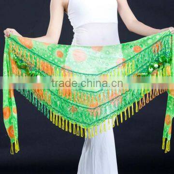 SWEGAL Belly dance Costume belly dance scaf hip scarf,belly dance green belt SGBDJ13032