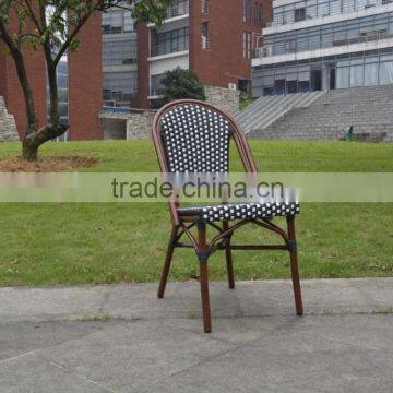 Outdoor furniture inmitative wooden frame rattan bistro cahir