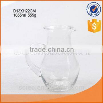 Clear empty glass tea pot