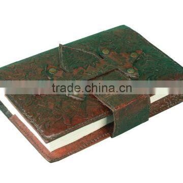 Leather Journal Garden Flower With Sharp Closures Notebook Cover