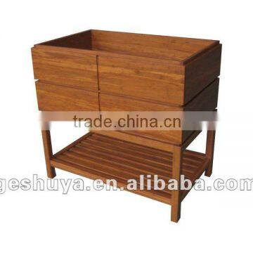 LB-JX2011 Zhejiang factory direct manufacture classic solid bamboo vanities bathroom cabinets