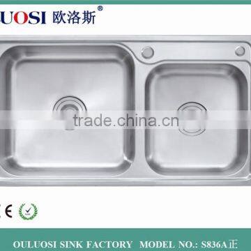 SS304 restaurant double Stainless Steel Kitchen Sinks