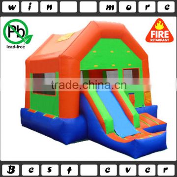 popular fun house combo, party and backyard used kids and adults inflatable moonwalk and slide for sale