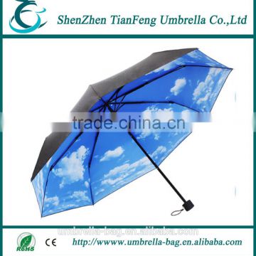 Black tape super good quality rain umbrella couple umbrella 3 fold umbrella