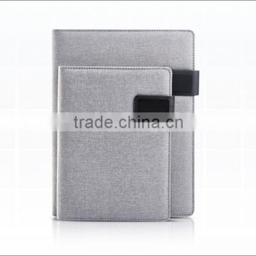 High quanlity nylon/PU leather cover Portfolio with zipper