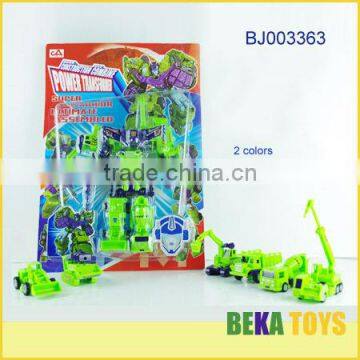 Funny diy toy new arrival powerfuly transform robot car toy