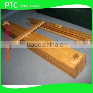 Bamboo roll up banner stand