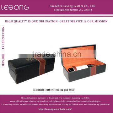 Luxury Faux Leather Wine Box/Wooden Wine Case